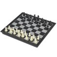thumbnail image 1 of Mini juego de ajedrez pequeño de viaje, 7,6 pulgadas, 3 en 1, ajedrez, damas, Backgammon, juego de ajedrez magnético de viaje, juego de mesa plegable portátil, 1 of 5