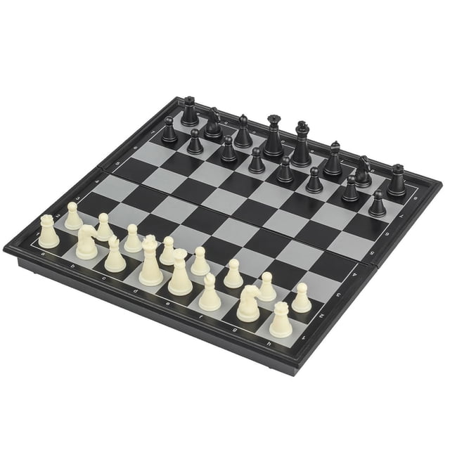 Mini juego de ajedrez pequeño de viaje, 7,6 pulgadas, 3 en 1, ajedrez, damas, Backgammon, juego de ajedrez magnético de viaje, juego de mesa plegable portátil