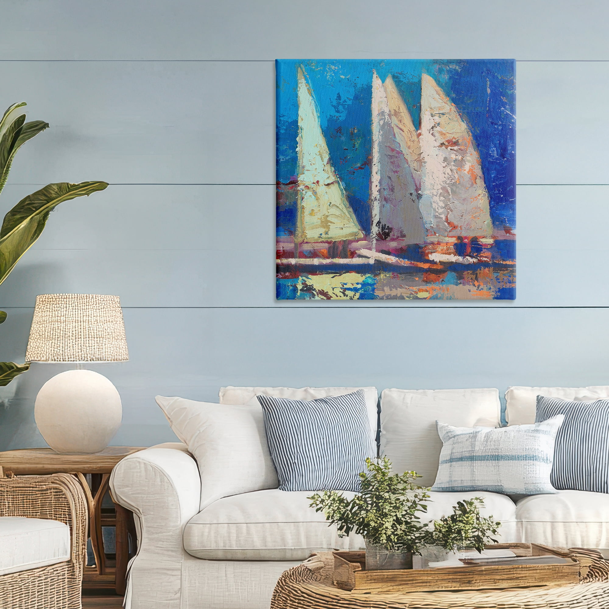 Stupell Industries A Strong Wind Sailboats Canvas Wall Art, design by Beth A. Forst