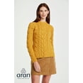 thumbnail image 2 of Aran Woollen Mills Women's Super Soft Pullover Sweater, Yellow Solid Print, 2 of 6