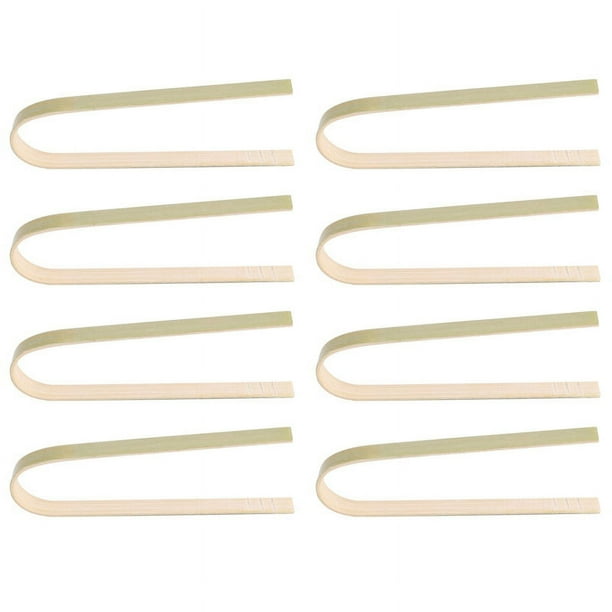 Mini Pinzas para Pan Desechables de Bambú, 80 Uds., Pinzas para Tostadas de 4 Pulgadas, Pinzas para Cocinar Desechables, Pinzas para Servir Alimentos