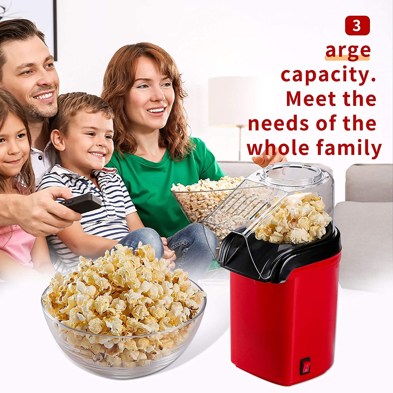 Easy Carry Electric Hot Air Popcorn Maker Retro Machine Cinema  Store,Supermarket,Restaurant Etc Home Gastronomic. From Lewiao0, $72.82