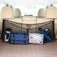 thumbnail image 4 of Armor All Cargo Net Organizer, 12” x 31” Inch Expandable up to 47” Inches, Super-Durable Nylon Material, Attaches to Headrest Post, Stretchable Net Car Trunk Organizer with Mesh Pocket, Universal Fit, 4 of 9