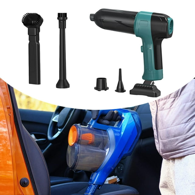 Dispositivo de limpieza de polvo para coche, colector de polvo compacto de alta potencia, aspiradora para el hogar, para sofá, ordenador, coche, hogar Azul