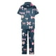 thumbnail image 4 of Sexy Pijama Conjunto para las Mujeres Impreso Bolsillo Pantalones de Manga Corta, Traje Suelto Casual para el Hogar Y el Salón, 4 of 9