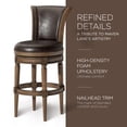 thumbnail image 3 of Maven Lane Pullman Tabouret de Bar, Fini Noyer, avec Cuir Végane Marksman Saddle, 3 of 6