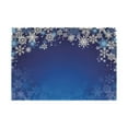 thumbnail image 4 of Eoozwa Snowflake Place Mats Set of 4, Winter Theme Christmas Illustration Cold Weather Season Inspired Celebration, Washable Fabric Placemats for Dining Table, 17.72X11.81in, 4 of 8