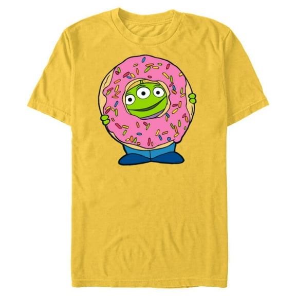 Disney and Pixar’s Toy Story Alien Donut - Short Sleeve Blended T-Shirt for Adults - Customized-Yellow