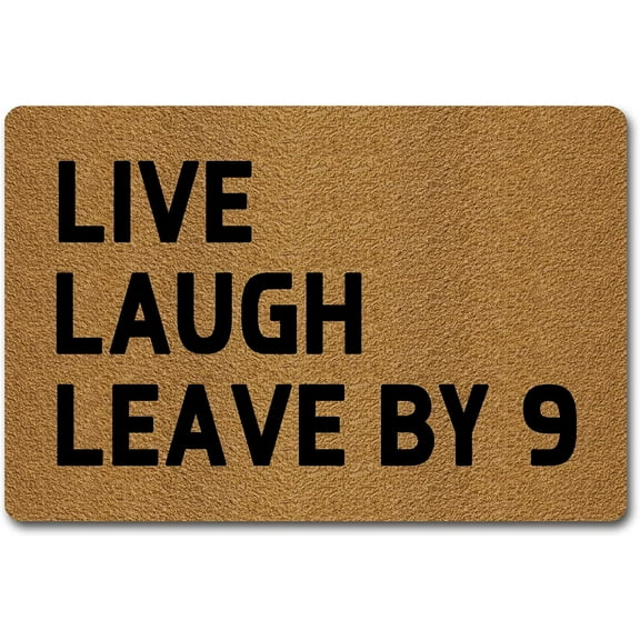 Live Laugh Leave by 9 Mats for Front Door Entry Front Porch Doormat Non-Slip Carpet Rugs Floor Mat Decorative for Home Bathroom Kitchen Indoor 18x30 Inch