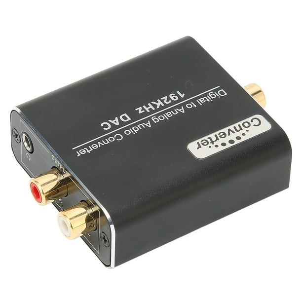 Para adaptador convertidor Toslinkto RCA, conector de audio digital a analógico y convertidor de audio estéreo RCA Adaptador convertidor coaxial digital a RCA Rendimiento confiable