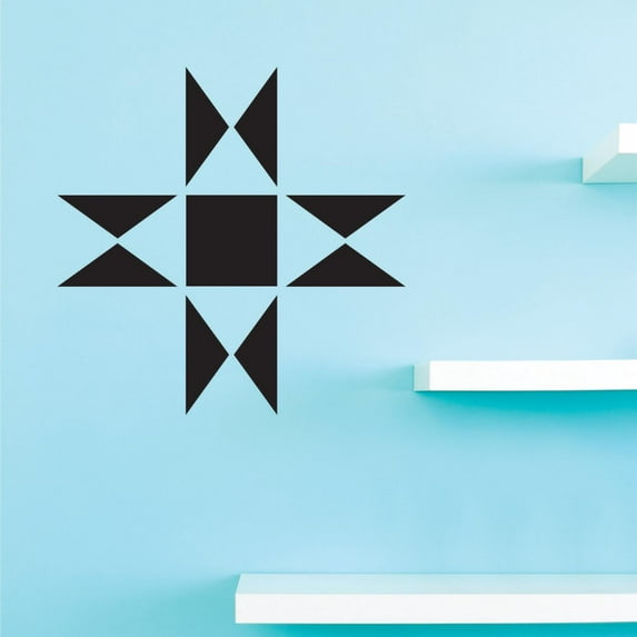 Custom Decals Triangle pattern Wall Art Size: 18 Inches x 18 Inches Color: Black