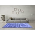thumbnail image 3 of Ahgly Company Machine Washable Indoor Rectangle Oriental Blue Industrial Area Rugs, 8' x 10', 3 of 4