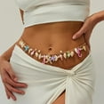 thumbnail image 2 of Starfish Shell Belts Chain Waist for Women Bohemian Conch Seashell Pearl Charms Belt Bikini Belly Chains Waist Ocean Sea Theme Summer Bikini Dress Body Jewelry, 2 of 6