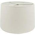 thumbnail image 2 of Mestar White Fabric Hardback Drum Lampshade (Spider) 12x14x10, 2 of 5