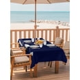 thumbnail image 2 of Outdoor Table Cloth with Umbrella Hole and Zipper, Golf Ball Waterproof Rectangle Tablecloth 52"x70", Navy Blue Monochrome Sport Washable Table Cover for Outside Party Patio Picnic, 2 of 8