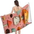thumbnail image 3 of PHYHOO Cute Mushroom Microfiber Sand Free Beach Towel Oversized Quick Dry Absorbent for Pool Swimming Bathroom Beach Towel 30x60in, 3 of 8