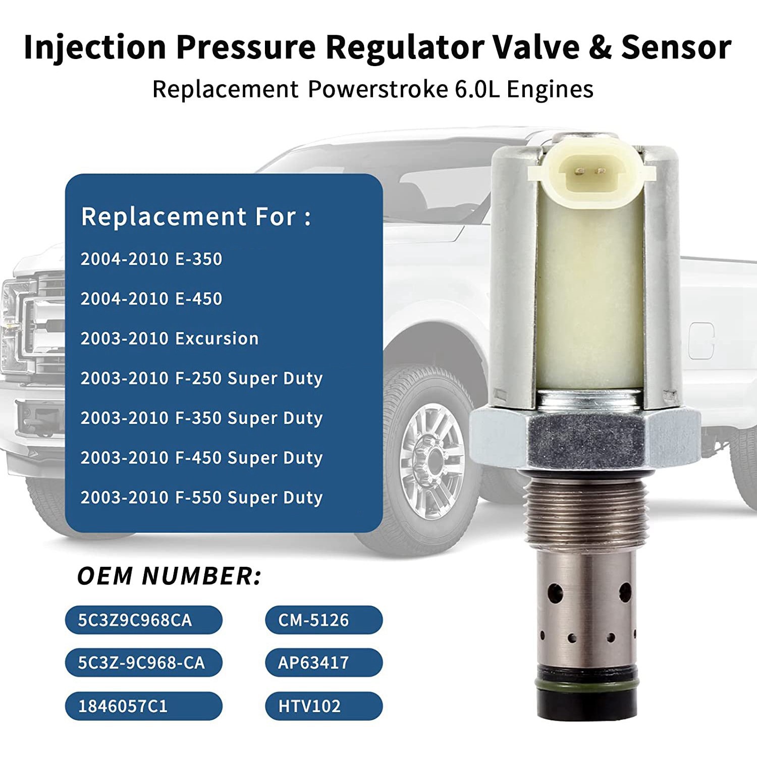 Car 6 0 Injector Pressure Regulator Ipr Fuel Pressure Regulator Valve For F250 F350 F450 03 10 5c3z9c968ca Walmart Com