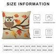 thumbnail image 5 of COMIO  Happy Harvest Autumn Season Yellow Fall Leaves Animal Birds Owl Waist Lumbar Cushion Cover Pillow Case Cover Home Chair Couch Decor, 5 of 5