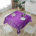 thumbnail image 6 of Modern Purple Table Cloth Waterproof Tablecloths, Abstract Diamond Luxury Gradient Tablecloth Dining Table Cover for Kitchen Party Tabletop Outdoor, Square Tablecloth 60x60 Inch, 6 of 9