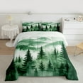 thumbnail image 2 of Homewish Pine Tree Bedding Comforter Set,Tropical Botanical Plant Twin Comforter Sets,Green White Bedding Set For Mane Women,Super Cozy Room Decor Reversible,2-Piece, 2 of 8