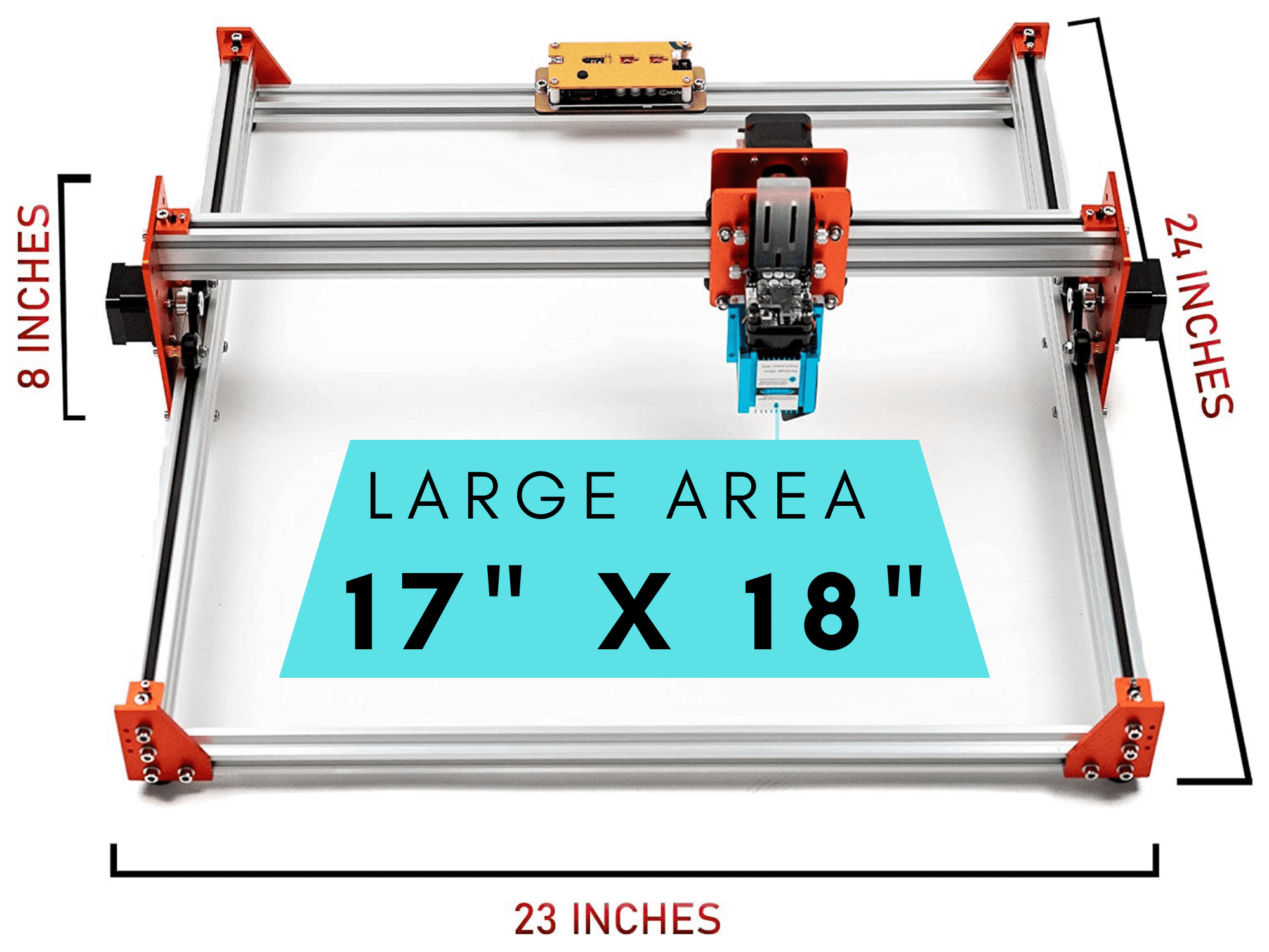 Laser Engraver and Cutting Machine, Largest Area 17in x 18in, 30W - by Rezati