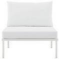 thumbnail image 3 of Modway Chaise Sans Accoudoirs pour Patio Extérieur en Aluminium et Tissu, Blanche, 3 of 5