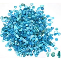 Small Natural Crushed Shells,Bexikou Irregular Crushed Shells for Decoration,Natural Crushed Seashells for Weddings, Vase Filler, Home Décor, and Crafts (0.66 lb,Lake Blue)
