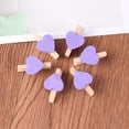 thumbnail image 3 of 50pcs Love Wood Clips Beautiful Small Fixation Clips for Photo Painting (Purple), 3 of 8