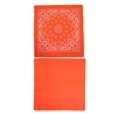thumbnail image 4 of CTM Cotton Solid and Paisley Print Neon Bandana Kit (Pack of 2), 4 of 5