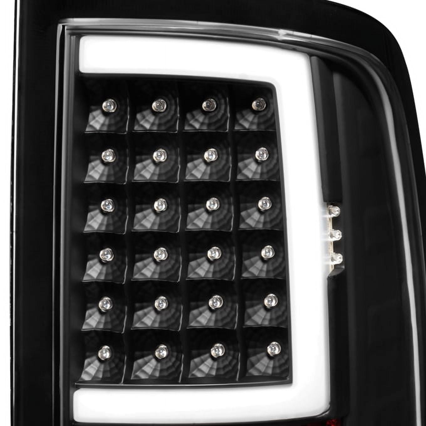 AKKON - For 2009-2018 Dodge Ram 1500 10-18 2500/3500 Black LED Tube Tail Lights Lamps Pair (Driver+Passenger) Side