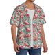 thumbnail image 2 of Balery Pink Flamingo Camisa Casual de Manga Corta con Botones para Hombre, Texturizada, Estilo Cubano, para Playa, Verano-Medium, 2 of 5