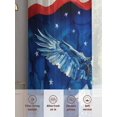 thumbnail image 6 of Independence Day Sheer Curtains 2 Panels Set Watercolor Flying Eagle Red Blue USA Flag Sheer Window Curtains Light Filtering Rod Pocket Voile Drapes for Bedroom Living Room 52"x45", 6 of 9