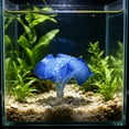thumbnail image 4 of Blue Fish Tank Decoration, Glow-in-the-Dark Silicone Sea Anemone 4x3.5 Inches, Luminous Aquarium Decor Ornament for Fish Tank, Soft Flexible Tentacle Plant for Freshwater Saltwater, 4 of 6