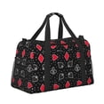 thumbnail image 2 of Disketp Card Suits Bolsa de Viaje Tipo Duffle, Bolso de Mano para Fin de Semana para Mujer, Bolsa de Gimnasio Ligera para Hombre, Esencial para Viajes, 2 of 7
