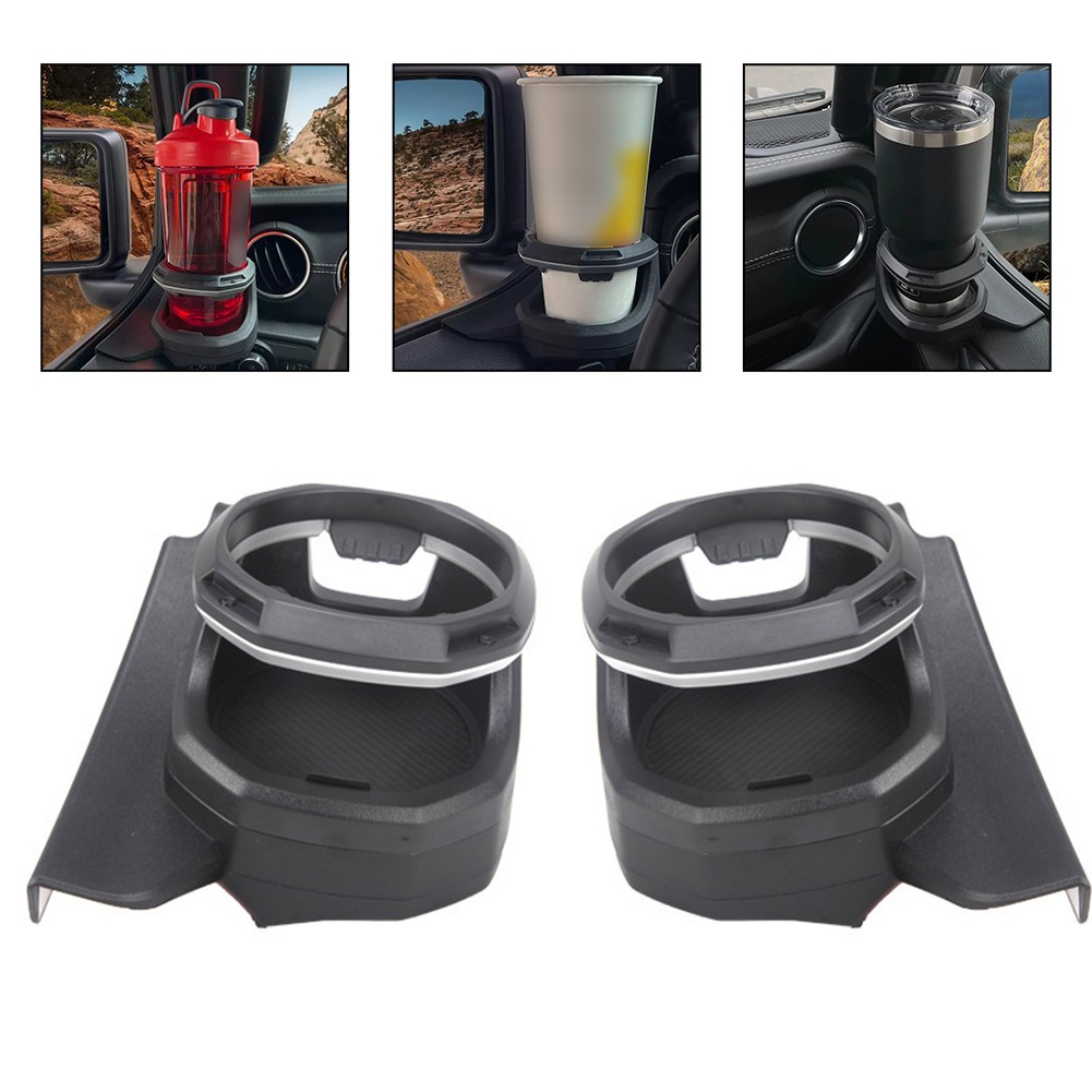 Right & Left Cup Holder For Jeep For Wrangler Jl For Gladiator Jt 2018-2024 Window Water Cup Holder Water Bottle Stand