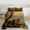 thumbnail image 2 of Feelyou Farmhouse Bear Print Bedding Comforter Set, Jungle Tree Plant Twin Comforter Sets, Woodland Wildlife Reversible Bedding Set, Luxury Bedroom Decor, 2 Pieces, 2 of 8