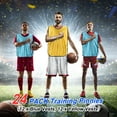 thumbnail image 5 of Uxcell Scrimmage Training Vest Soccer Pennies Jersey Team Pinnies Youth Football Practice Jerseys Dark Blue, Yellow, 5 of 7