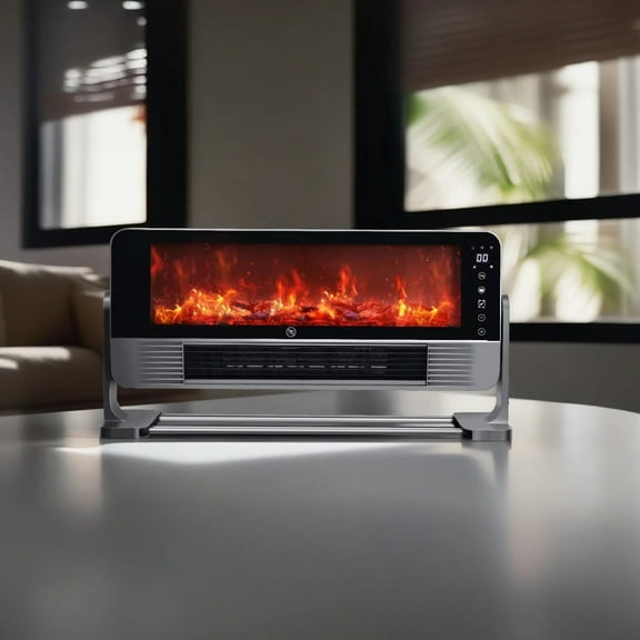 Modern Fireplace Heater Warm Fan Floor Wall-Mounted Simulation Flame Control Electric Fireplace ,Ultra-Quiet Motor Operating