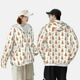 thumbnail image 4 of KLL Mignon Imprimé Carotte Veste à Capuche Extérieure Protection Solaire UPF 50+ pour Hommes et Femmes Manches Longues Pêche Randonnée Performance-Petit, 4 of 7