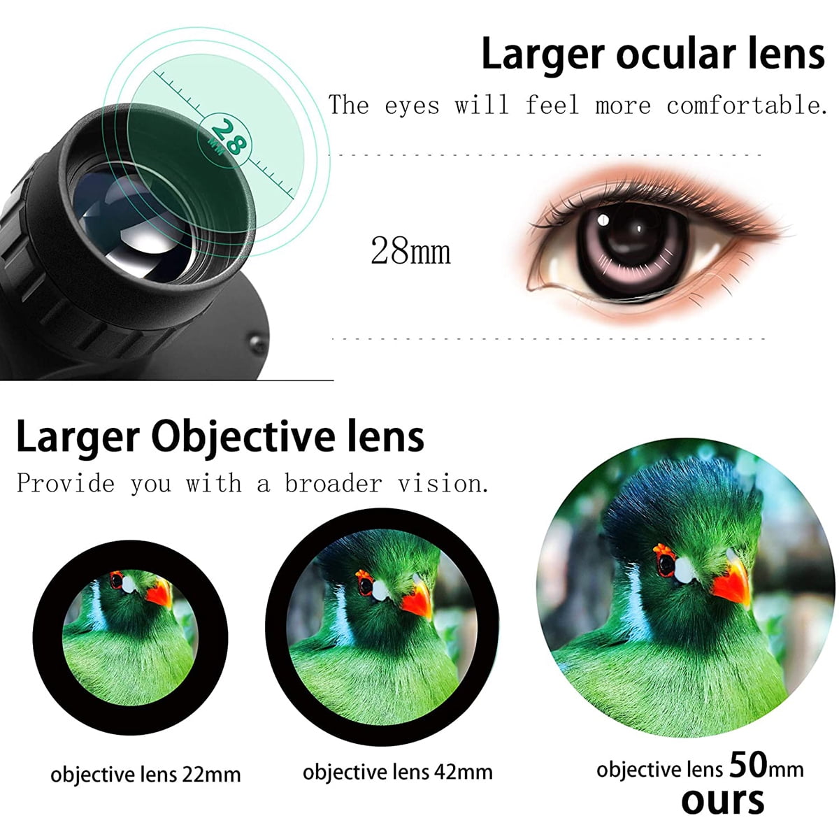 BFVV 20X50 Binoculars for Adult with Phone Clip for Bird Watching Hunting Stargazing Concerts Sports,FMC Lens HD High Powered Telescopes