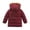 Wine, variant on Edvintorg Toddler Boy Winter Hooded Down Jacket Kids Girls Letter Print Coats Warm Jacket Clothes 6M-5Y Kids Outerwear Long Coats With Zipper Teenage Snowsuits