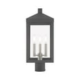 thumbnail image 3 of Livex Lighting - Nyack - 3 Light Outdoor Post Top Lantern in Mid Century Modern, 3 of 7