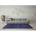 thumbnail image 3 of Ahgly Company Machine Washable Indoor Square Persian Blue Traditional Area Rugs, 3' Square, 3 of 4
