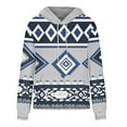 thumbnail image 7 of Aboser Ethnic Aztec Hoodies for Women Retro Geometric Graphic Sweatshirt with Pocket Western Tribal Hooded Shirts Loose Long Sleeve Hoodie, 7 of 7