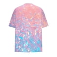 thumbnail image 5 of Womens Oversized Graphic Tees Plus Size Drop Shoulder Summer T-Shirts Baggy Short Sleeve Casual Pullover Pink, S, 5 of 7