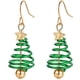 thumbnail image 4 of Serie navideña Pendientes de cabeza de ciervo con campana Pendientes de árbol de Navidad Joyas de cuerno, 4 of 5