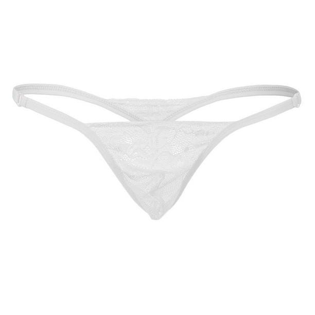 Briefs de Encaje Flores Hombre Ropa Interior Suave Cómoda Elegante Blanco Yuyangstore ropa interior para hombre t tanga