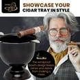 thumbnail image 5 of Stinky Cigar Tall Cigar Ashtray with 4 Stirrups, Cherry Black | Windproof Design with 4.25 inch Deep Bowl Ashtray for Indoor & Outdoor Use | Perfect Cigar Accessory for Aficionados & Home Decor, 5 of 15