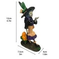 thumbnail image 2 of Halloween Decoration Witch Statue Witch with Pulling Car Figurine Resin Desktop Ornaments Garden Shelf Tabletop Craft Party Supplies Fall Farmhouse Decor Cute Office Decor Autumn, 2 of 3