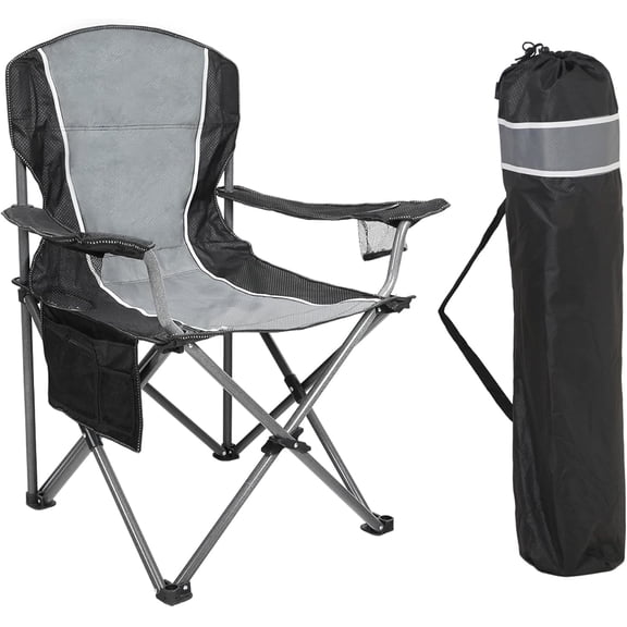 GAZILY Camping Chair Foldable Fishing Chair, Heavy Duty Steel Frame Outdoor Chair